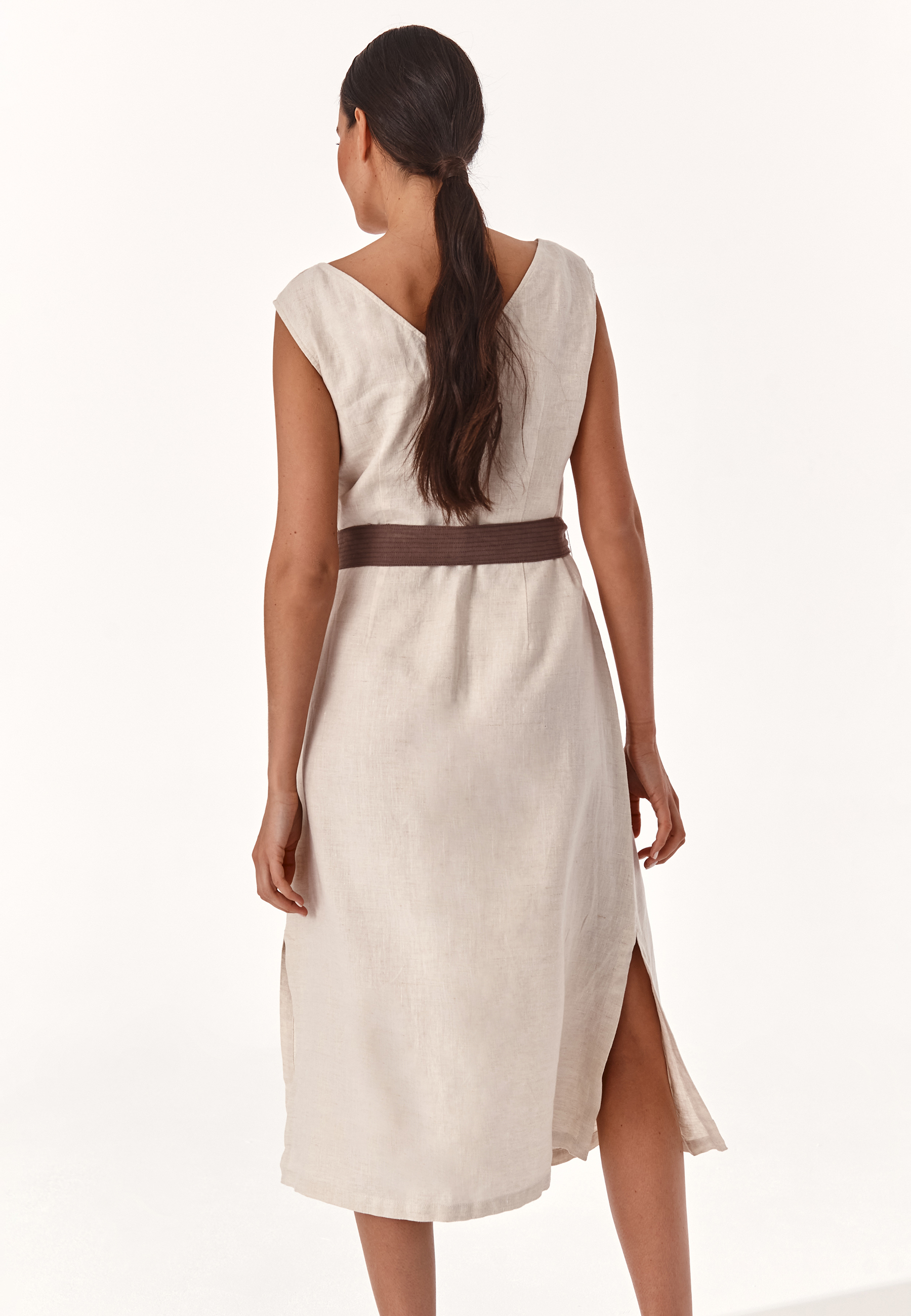 dámské šaty textilní MERIDO BÉŽOVÁ 2