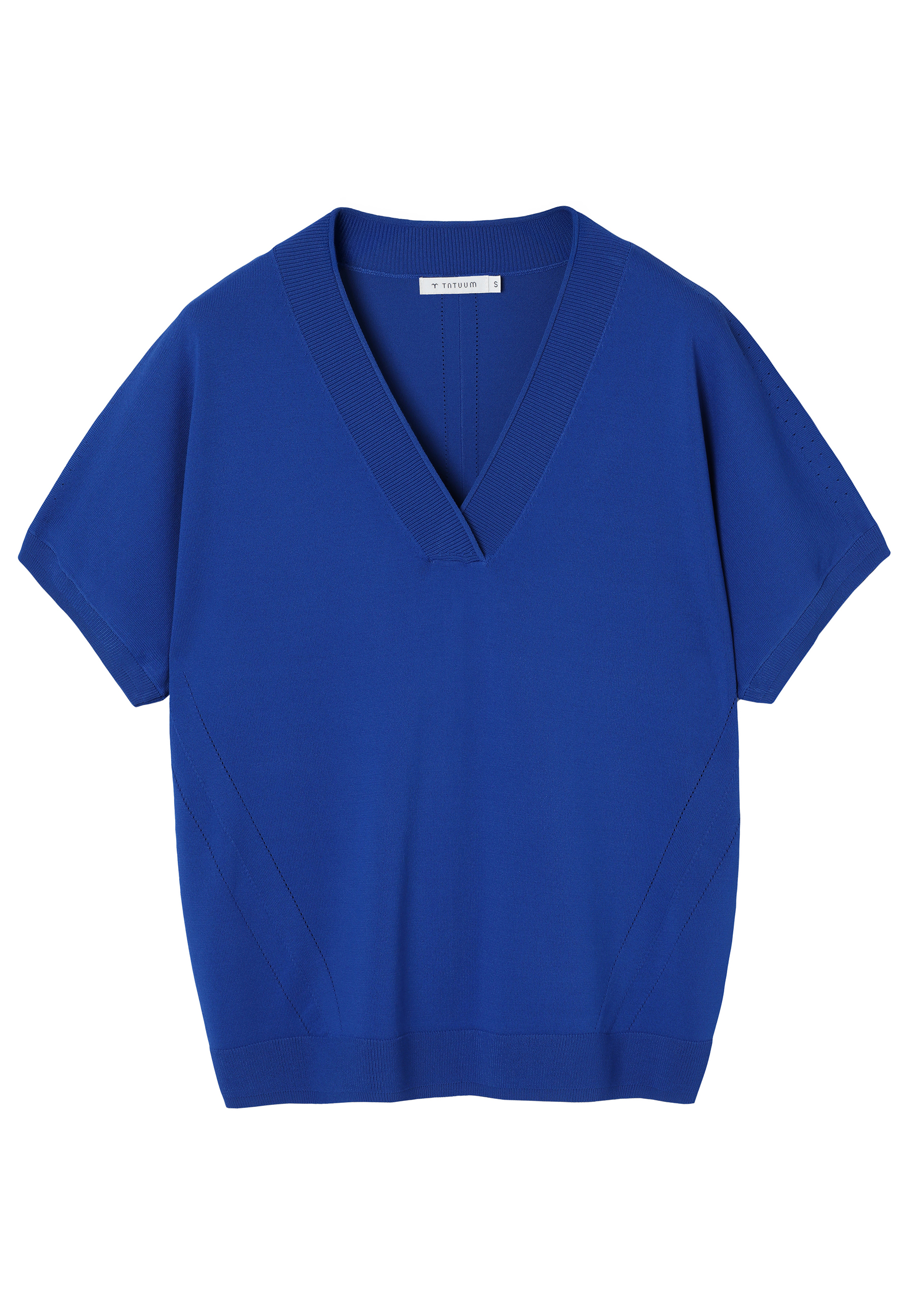 COBALT BLOUSE WITH A LOOSE FIT - INEZA