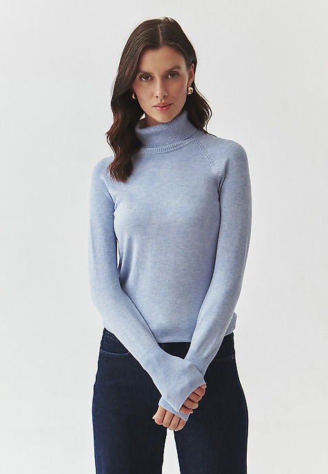 CLASSIC LADIES' TURTLENECK JUMPER — NEKOKI 1 BLUE 2