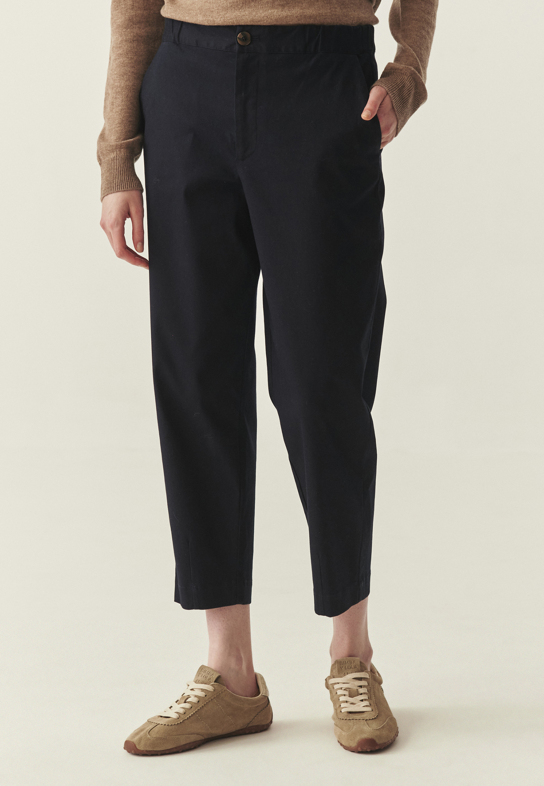 SWOBODNE SPODNIE Z BAWEŁNĄ - DARLIKI GRANATOWY 2