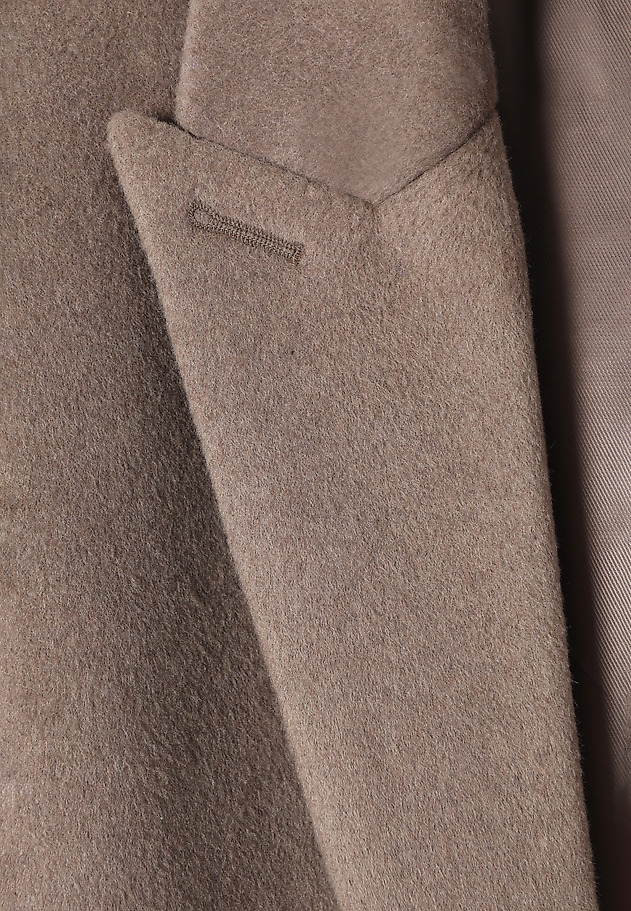 LONG SINGLE-BREASTED LADIES’ COAT WITH SPACIOUS POCKETS - MAWE LONG SINGLE-BREASTED LADIES’ COAT WITH SPACIOUS POCKETS - MAWE BEŻOWY 10