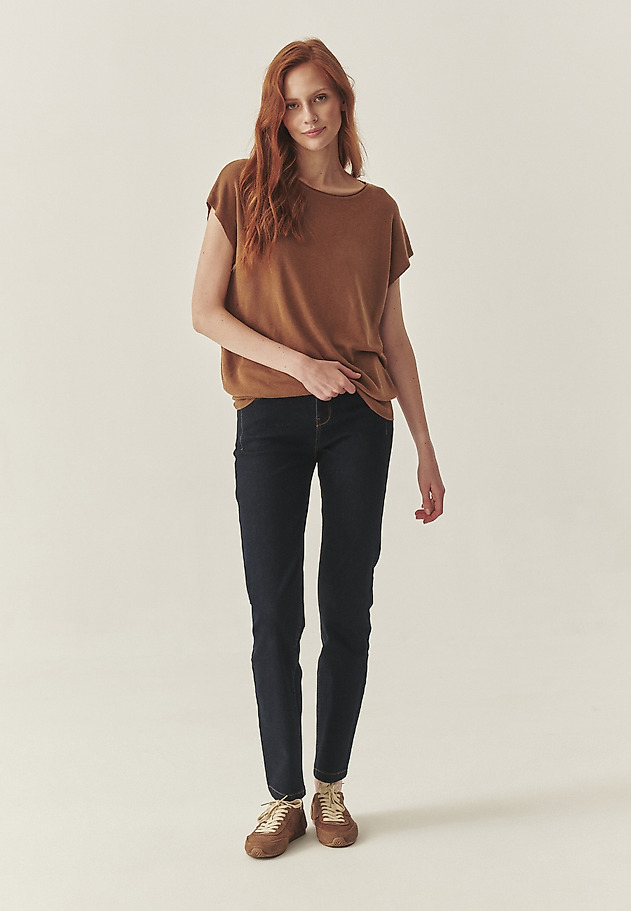 DENIM SKINNY LONG LEG TROUSERS - SAROS DENIM SKINNY LONG LEG TROUSERS - SAROS BLUE 1