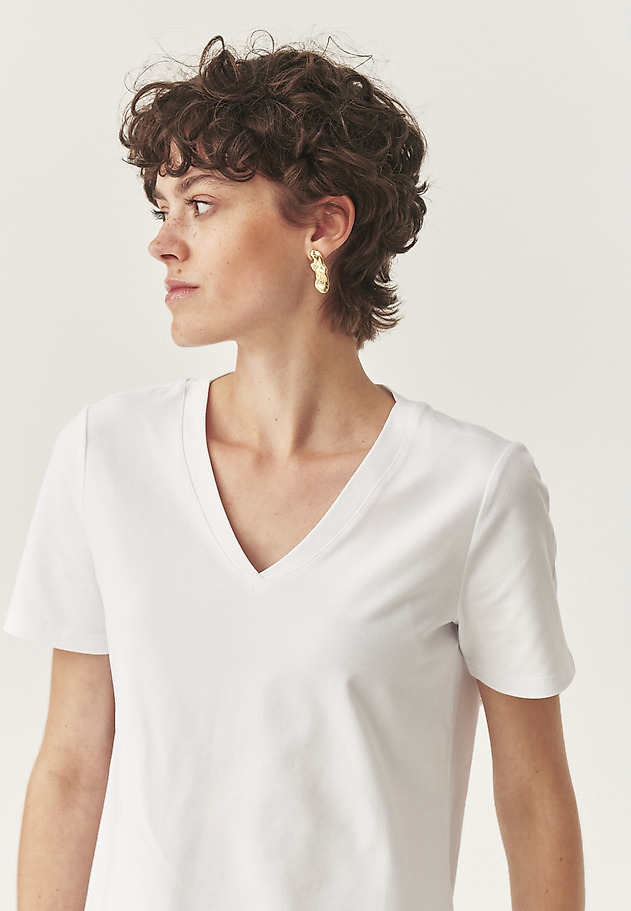 CASUAL BLOUSE IN COTTON - RIBI CASUAL BLOUSE IN COTTON - RIBI WHITE 1