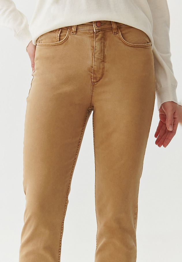 LADIES’ CLASSIC REGULAR FIT JEANS - ROMIKI LADIES’ CLASSIC REGULAR FIT JEANS - ROMIKI BEŻOWY 4