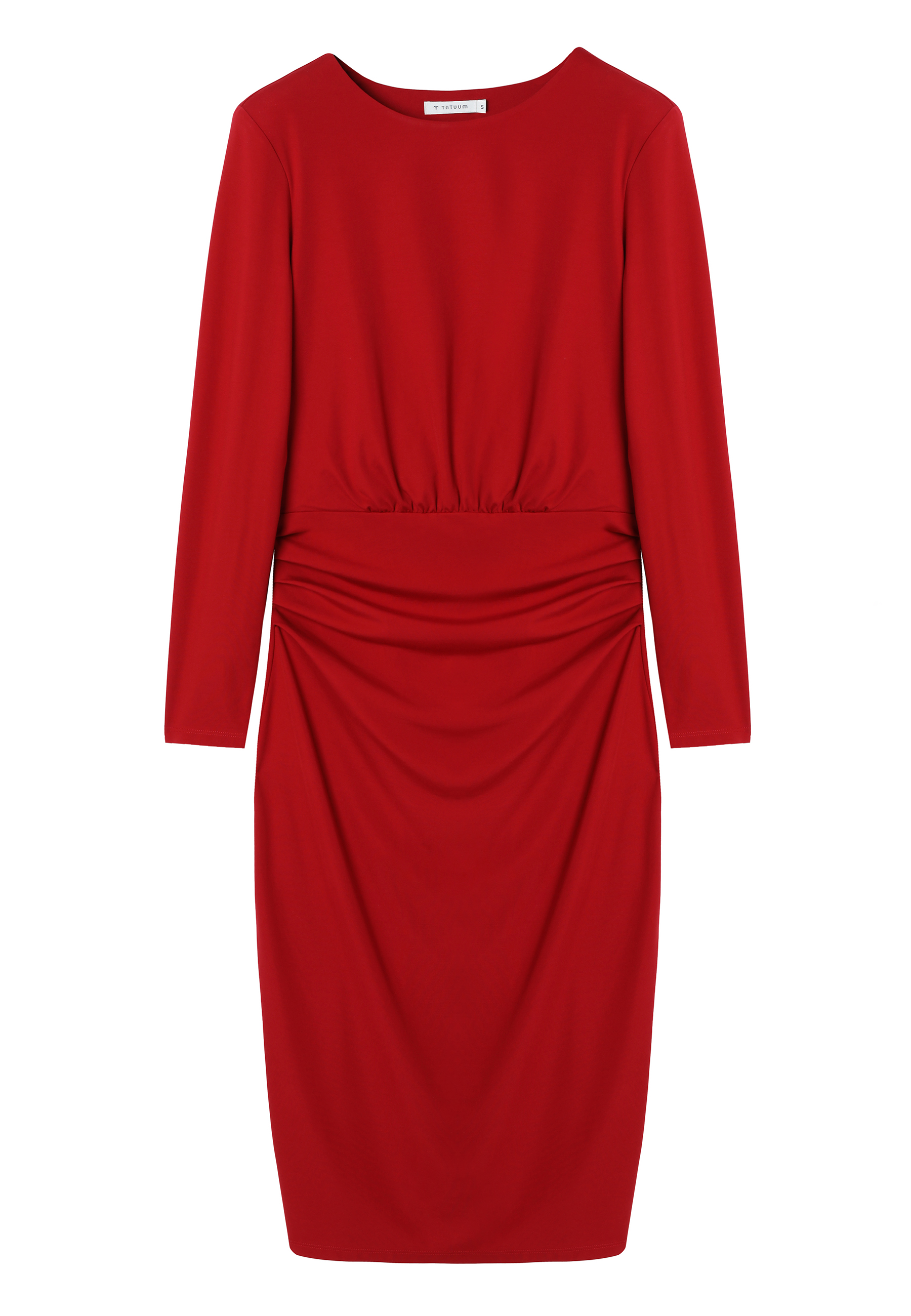 OŁÓWKOWA SUKIENKA MIDI Z DZIANINY - KOMA 1