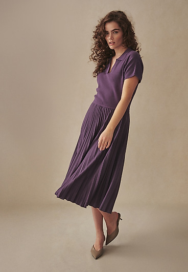 PLISOWANA SUKIENKA Z DZIANINY - ISERI PLISOWANA SUKIENKA Z DZIANINY - ISERI