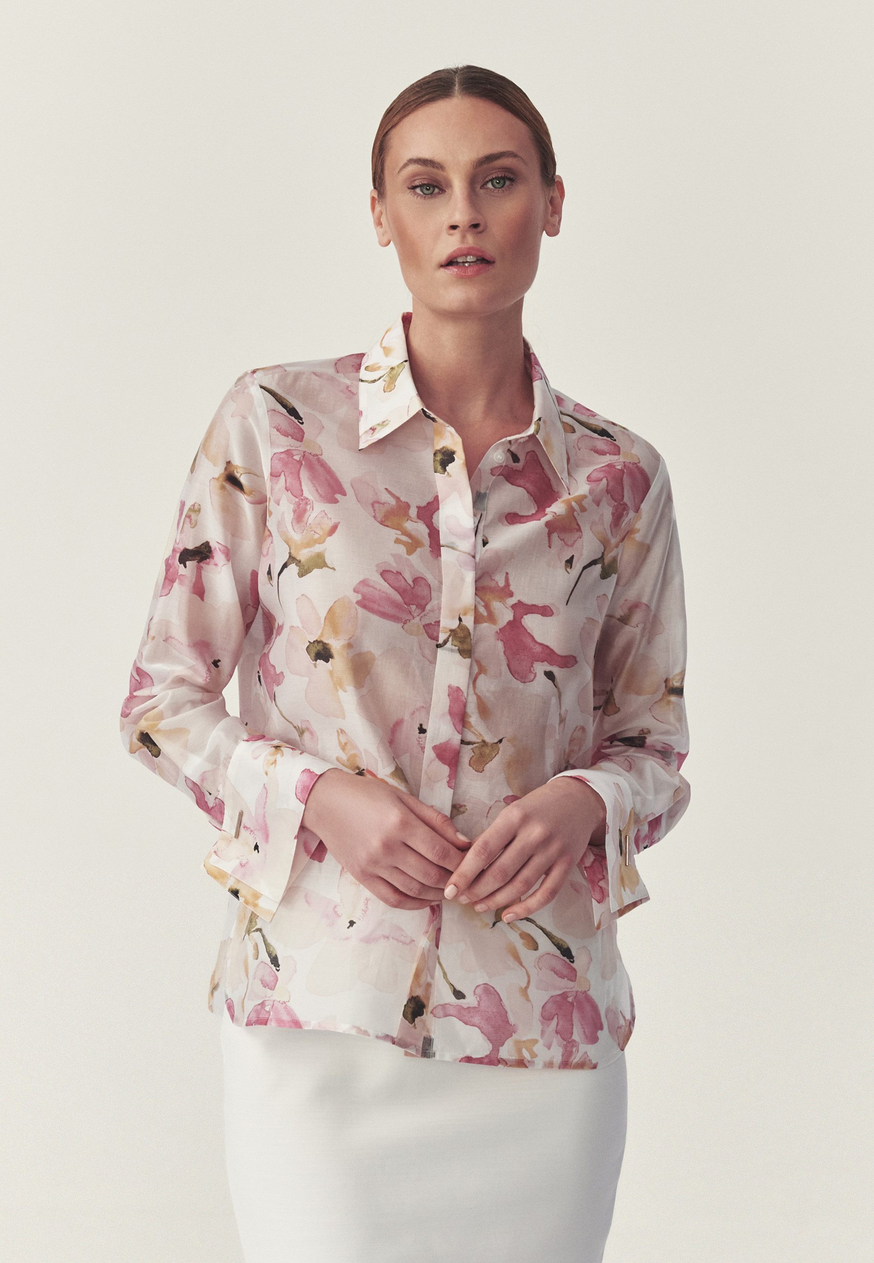 KWIATOWA KOSZULA Z LYOCELLEM TENCEL™ - BERRY 2 MULTIKOLOR 2