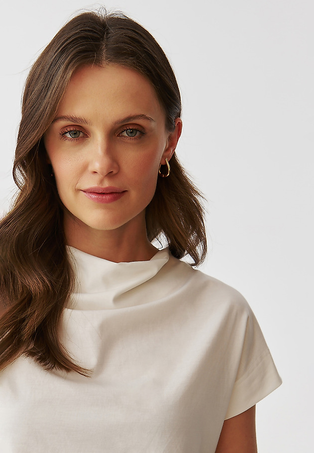 LADIES’ BLOUSE WITH WATER NECKLINE - HAIDIKA LADIES’ BLOUSE WITH WATER NECKLINE - HAIDIKA ECRU 1