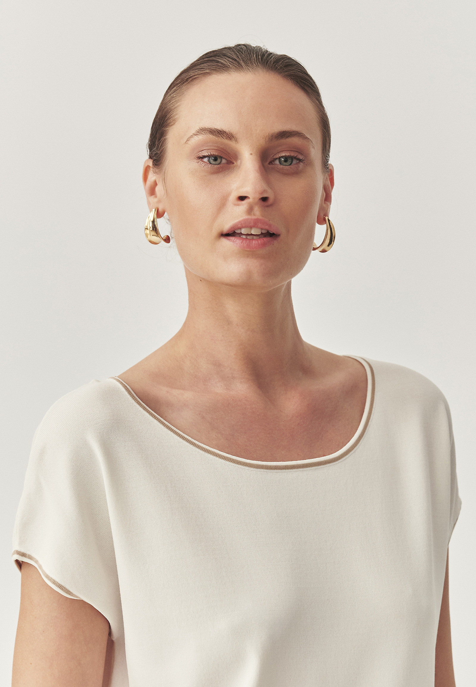 CLASSIC BLOUSE WITH VISCOSE - SORAL CLASSIC BLOUSE WITH VISCOSE - SORAL ECRU 114740