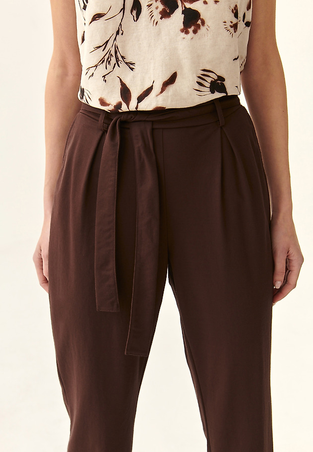 LADIES' TROUSERS WITH A WAISTBAND ZAMIRIA LADIES' TROUSERS WITH A WAISTBAND ZAMIRIA BRĄZOWY 3