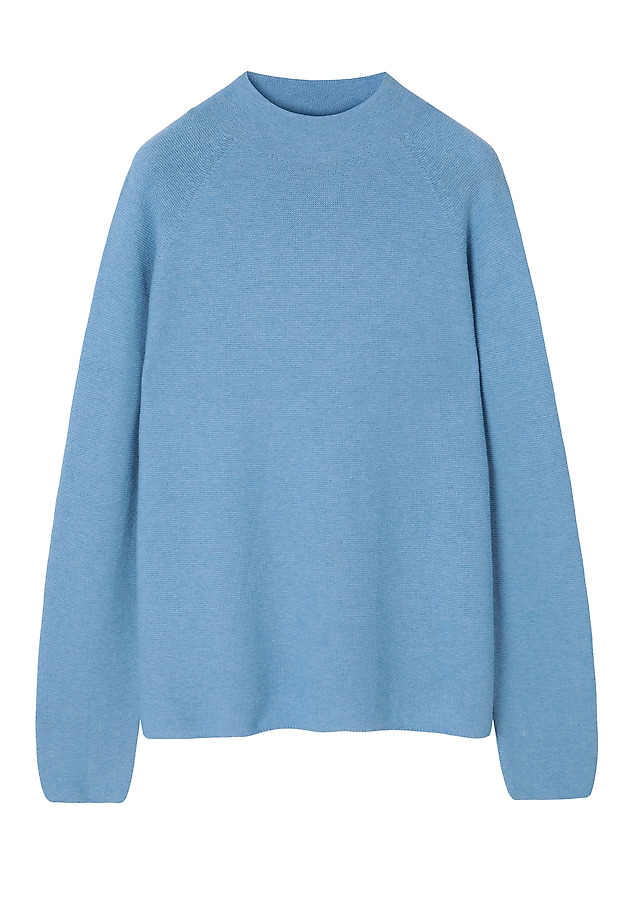 PULOVER CU GOLĂ DE JUMĂTATE ȘI ÎMBRĂCĂMINTE DIN LANA - JOLIE PULOVER CU GOLĂ DE JUMĂTATE ȘI ÎMBRĂCĂMINTE DIN LANA - JOLIE ALBASTRU 6