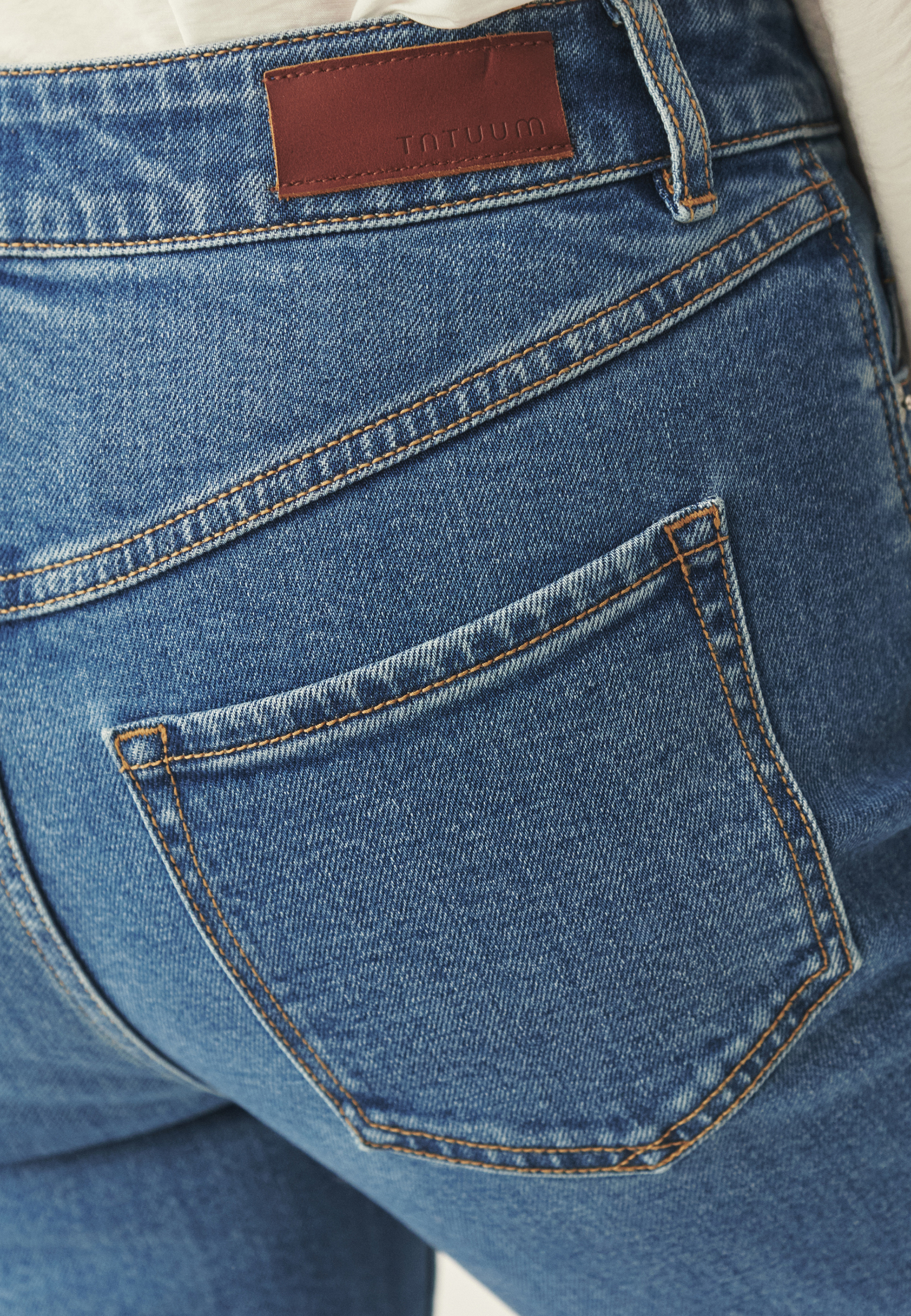 DENIMOWE SPODNIE Z PROSTĄ NOGAWKĄ - KATA 1 GRANATOWY 2