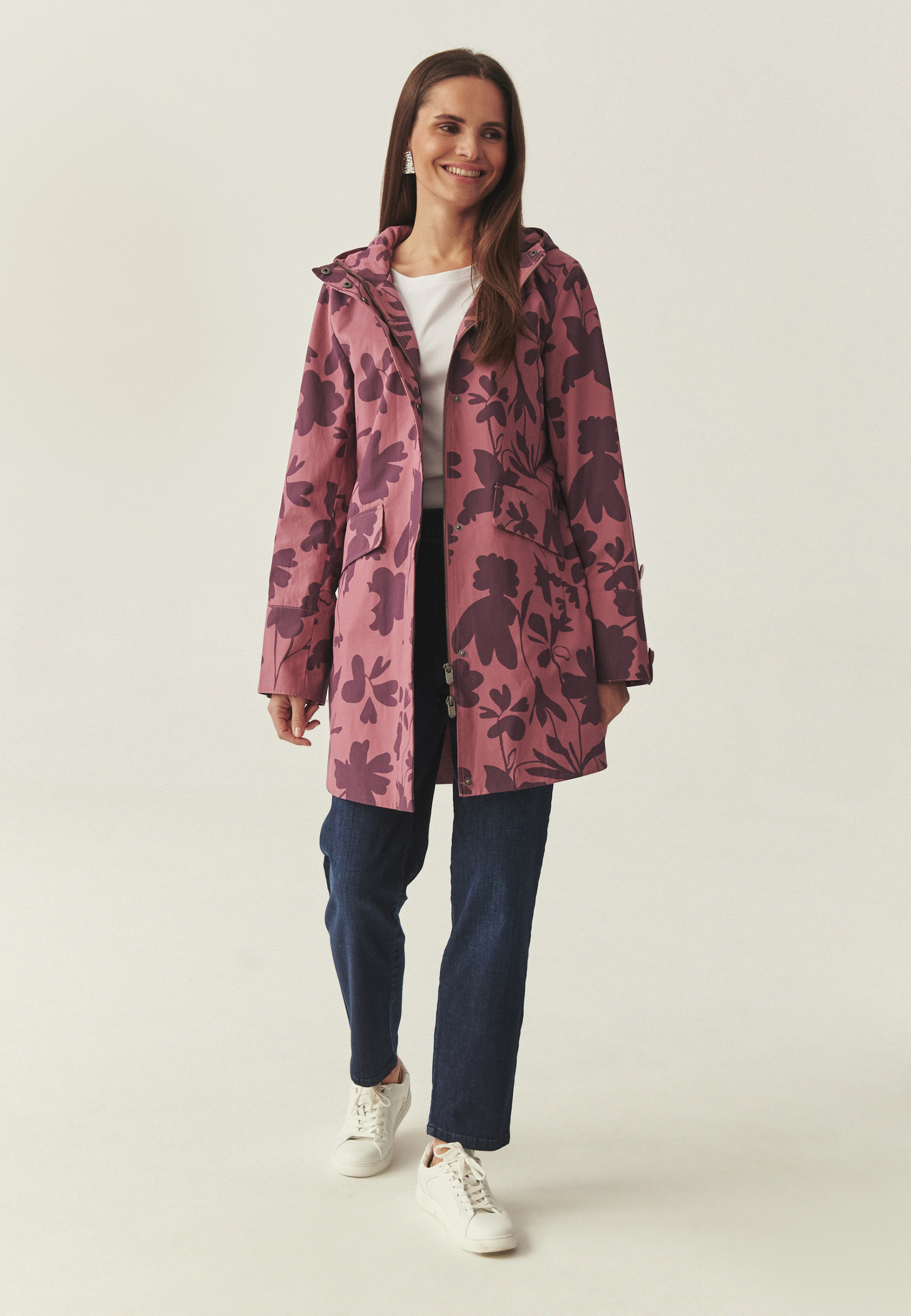 WZORZYSTA KURTKA Z KAPTUREM - KORNELI 1 MULTIKOLOR 2