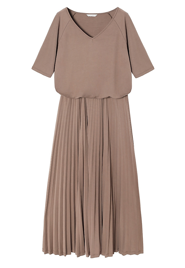 LADIES’ MIDI DRESS WITH WATER NECKLINE - JESSY LADIES’ MIDI DRESS WITH WATER NECKLINE - JESSY BEIGE 7