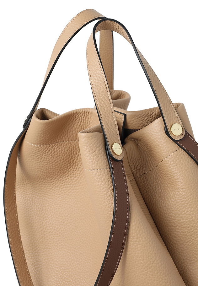 WOMEN'S LEATHER BAG WITH HANDLE- ETERNITY WOMEN'S LEATHER BAG WITH HANDLE- ETERNITY BEIGE 7