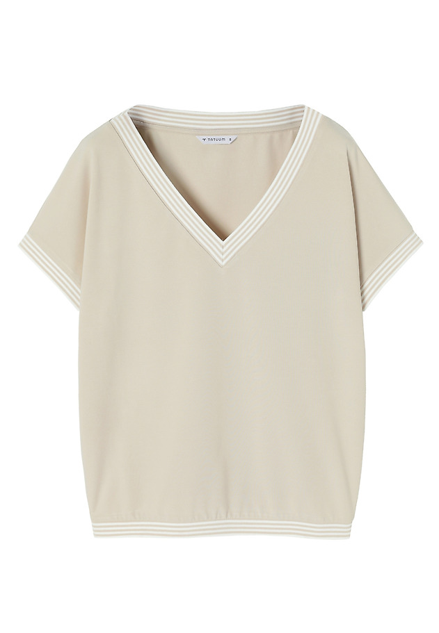 KNITTED BLOUSE WITH COTTON AND MODAL - KAJSALA KNITTED BLOUSE WITH COTTON AND MODAL - KAJSALA BEŻOWY 6
