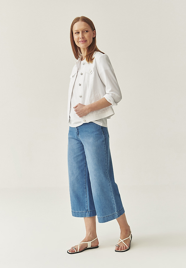 DENIM TROUSERS WITH WIDE LEG - RAVEY DENIM TROUSERS WITH WIDE LEG - RAVEY NIEBIESKI 2