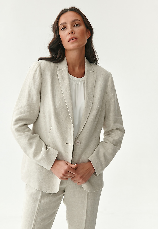 LINEN LADIES' JACKET KAREMALIA LINEN LADIES' JACKET KAREMALIA BEIGE 1