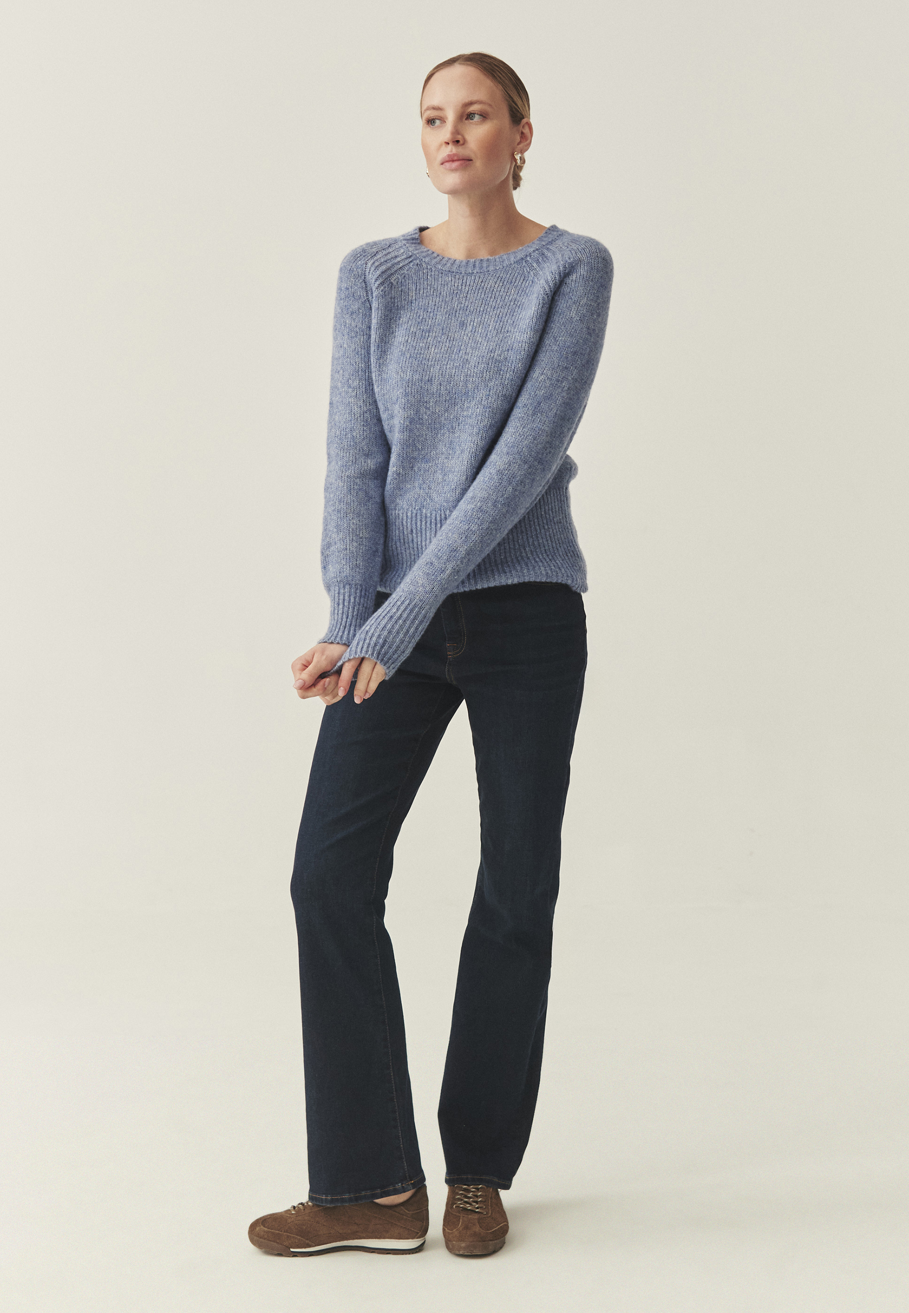 DENIMOWE SPODNIE FLARE - RIFONO GRANATOWY 2