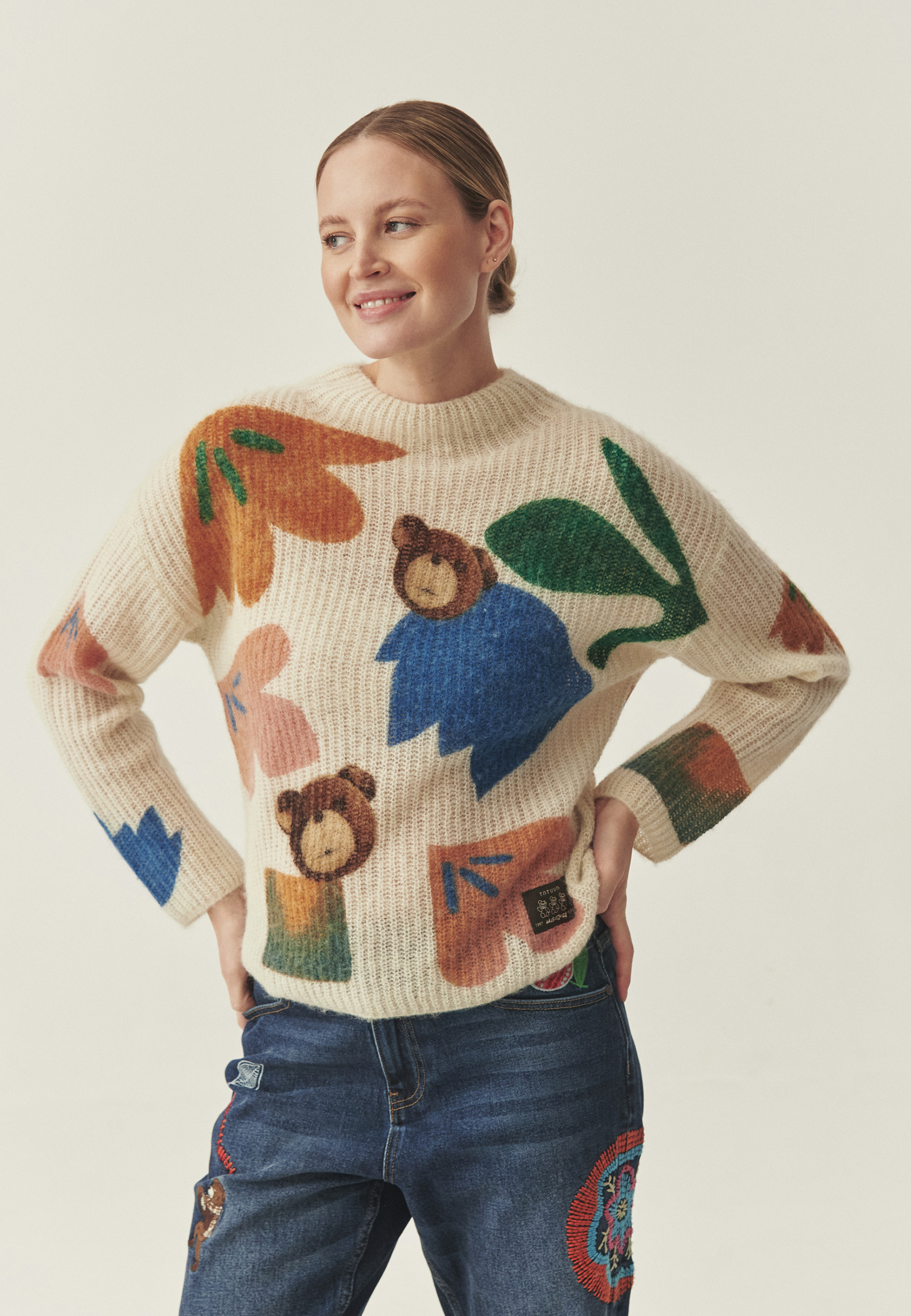 BAJKOWY SWETER Z WEŁNĄ I ALPAKĄ -TALE MULTIKOLOR 2