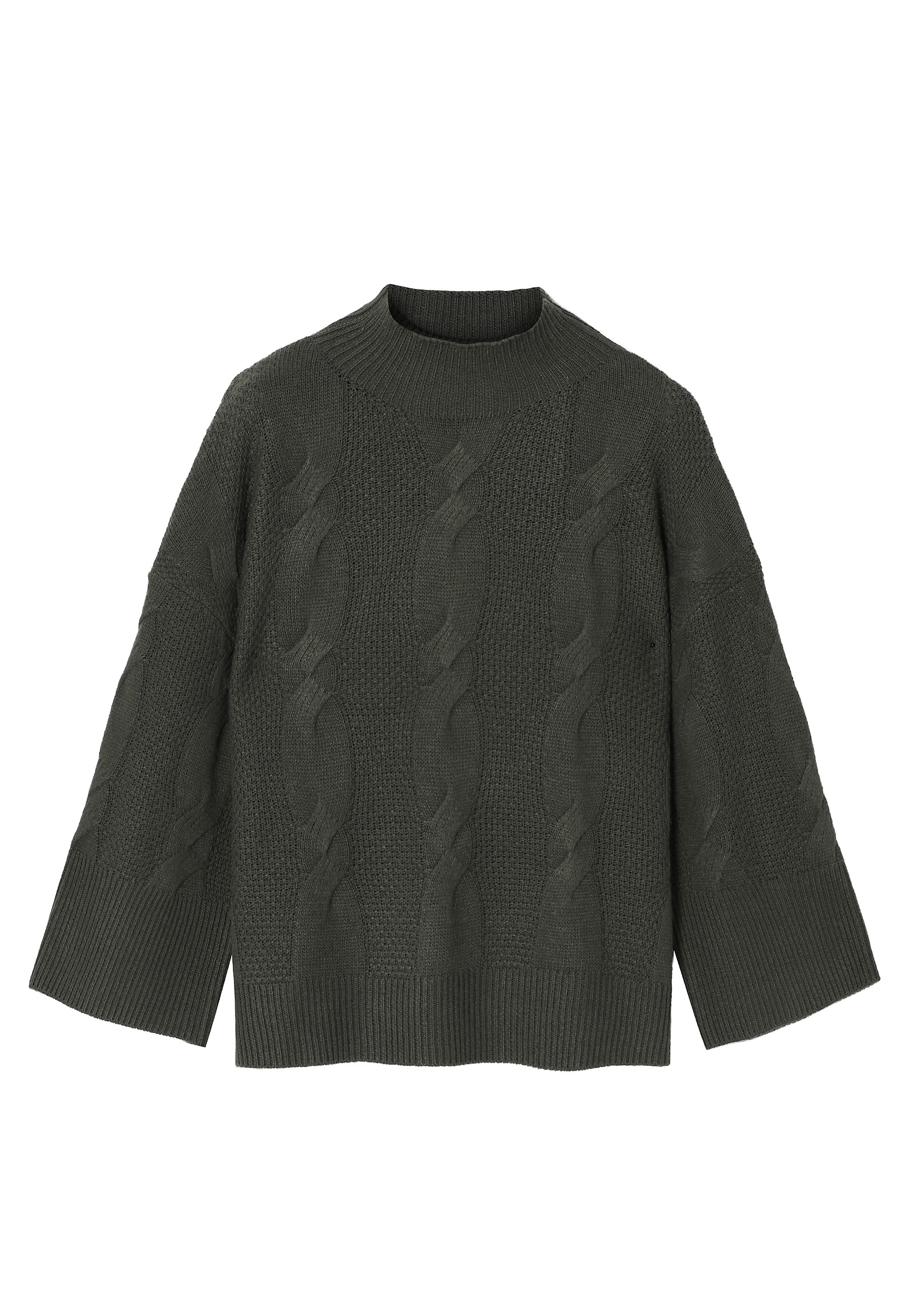 CASUALOWY SWETER Z KASZMIREM - WILLMA CASUALOWY SWETER Z KASZMIREM - WILLMA ZIELONY 116591