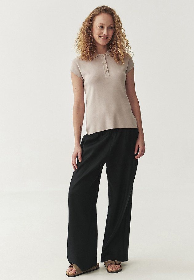 VISCOSE YARN BLOUSE - ZENIA VISCOSE YARN BLOUSE - ZENIA BEŻOWY 5