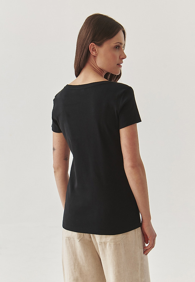 LADIES’ VERSATILE COTTON T-SHIRT - ANTONINA 1 LADIES’ VERSATILE COTTON T-SHIRT - ANTONINA 1 CZARNY 4