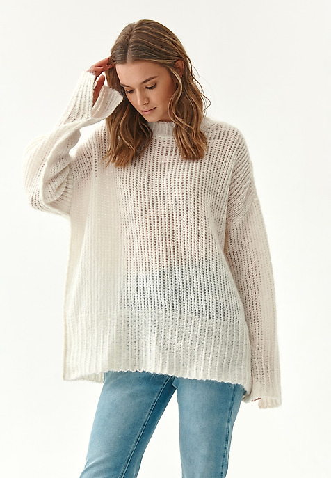 PUSZYSTY SWETER DAMSKI ALI ECRU 2