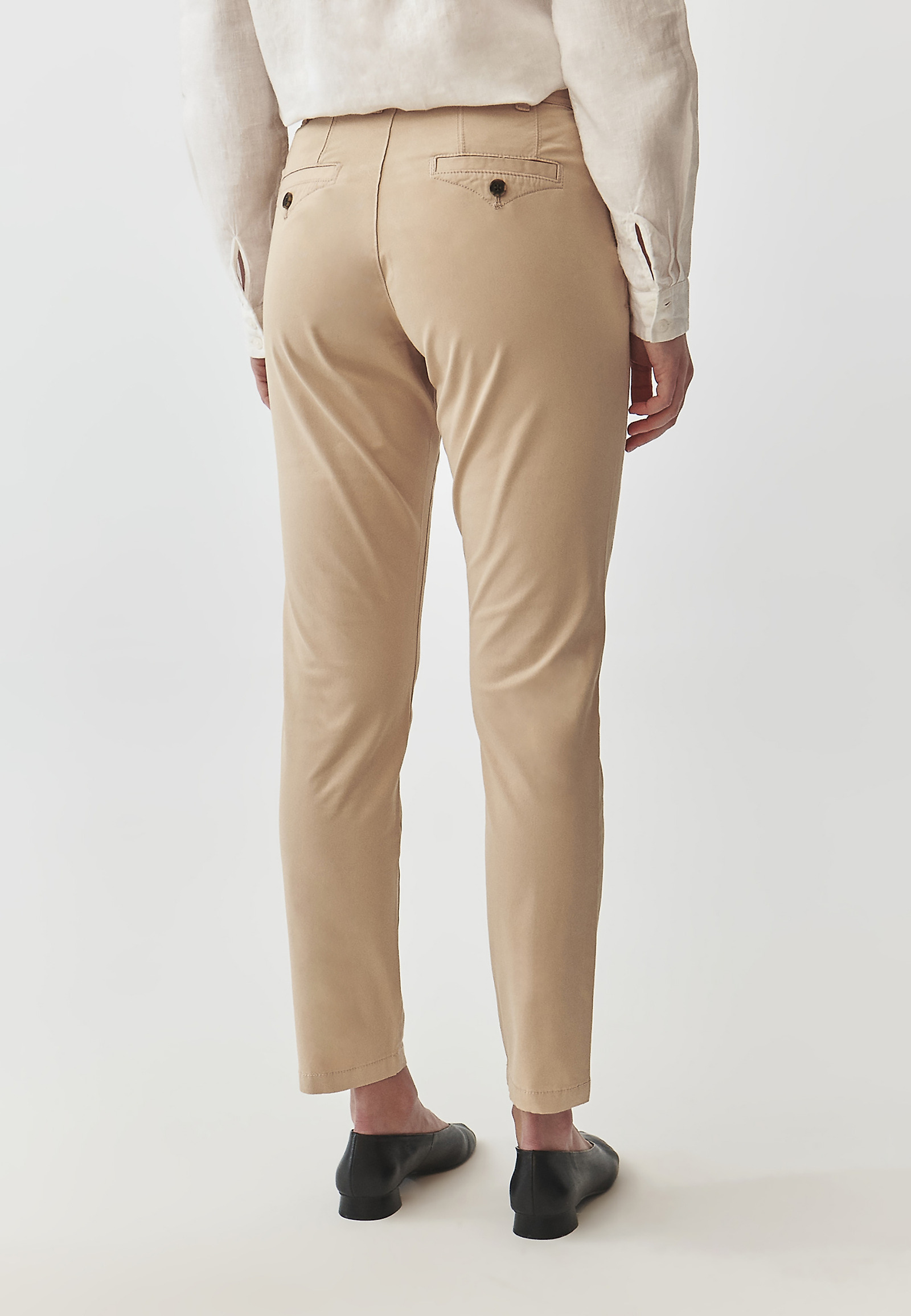 PANTALONI DE DAMĂ, DIN ȚESĂTURĂ, CU BUZUNARE DECORATIVE - HINO PANTALONI DE DAMĂ, DIN ȚESĂTURĂ, CU BUZUNARE DECORATIVE - HINO KAKI 96942