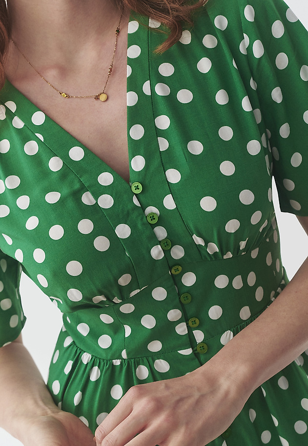 VISCOSE POLKA DOTS DRESS - NAELA VISCOSE POLKA DOTS DRESS - NAELA MULTIKOLOR 5