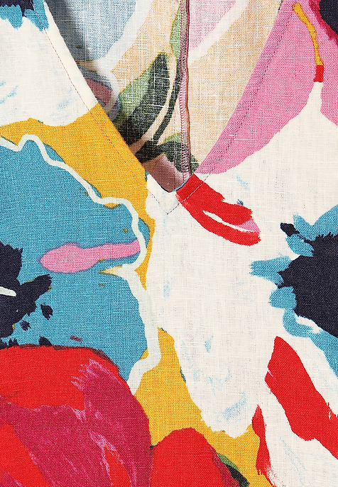LADIES' PRINTED LINEN DRESS RITALIANA MULTICOLOR 2