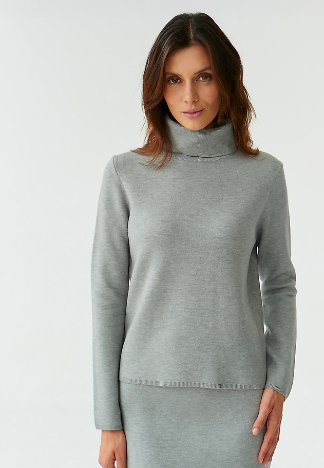 UNIVERSAL LADIES’ SWEATER WITH A TURTLENECK PIMPO 1 UNIVERSAL LADIES’ SWEATER WITH A TURTLENECK PIMPO 1 SZARY 3