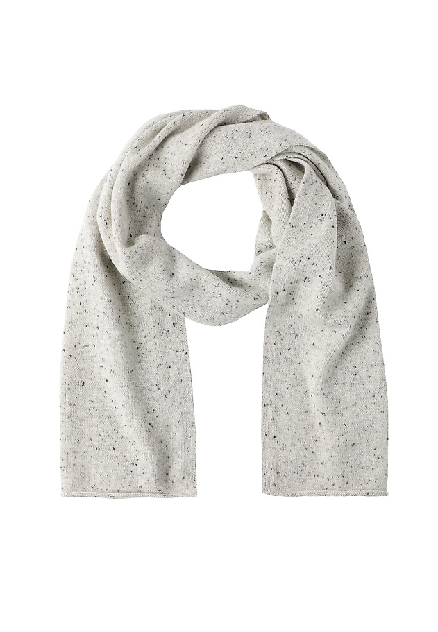 WOOL AND CASHMERE WRAP SCARF - ADERAW WOOL AND CASHMERE WRAP SCARF - ADERAW GREY 1
