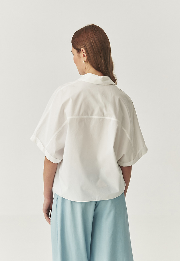 LOOSE-FITTING COTTON SHIRT - ZORIA LOOSE-FITTING COTTON SHIRT - ZORIA BIAŁY 3