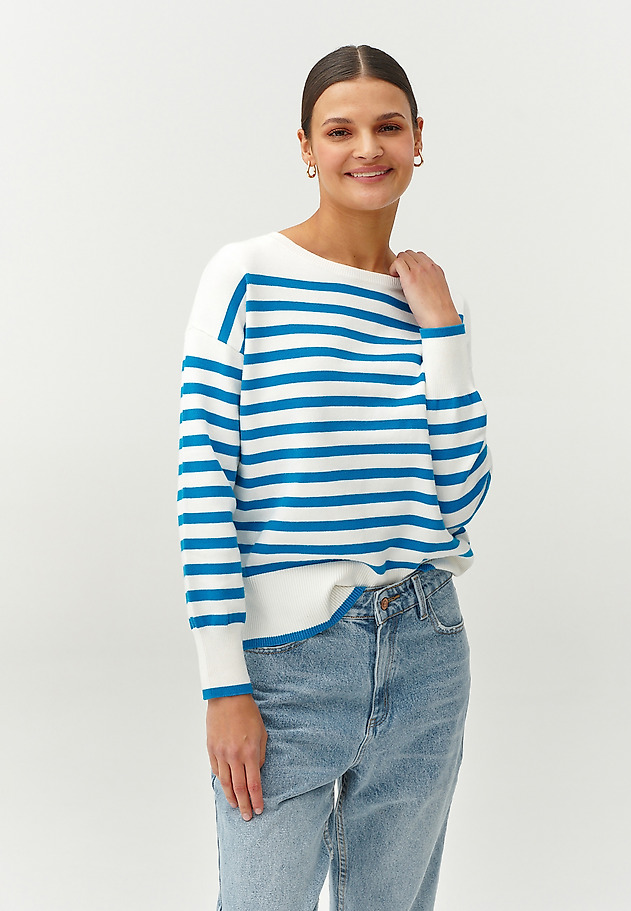 LADIES’ OVERSIZED STRIPED SWEATER - MIRO LADIES’ OVERSIZED STRIPED SWEATER - MIRO MULTIKOLOR 3