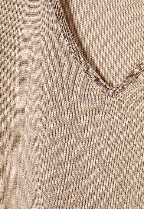 SHINY BLOUSE WITH VISCOSE - FIXI 1 BEIGE 2