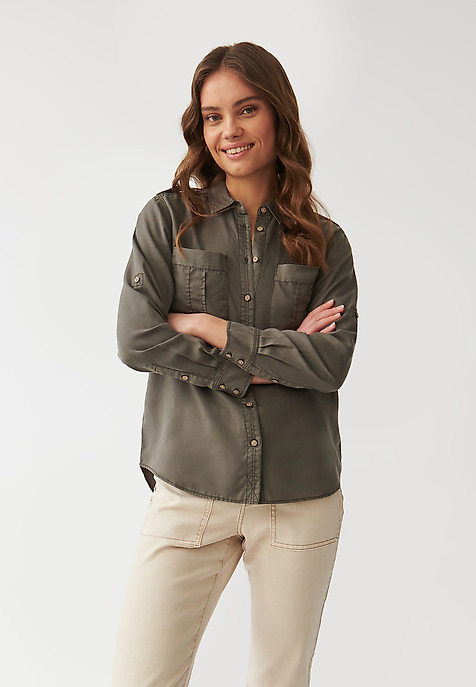 LADIES’ SHIRT WITH EPAULETTES - KORSANA KHAKI 2