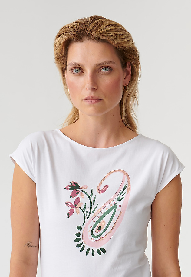 T-SHIRT DAMSKI Z NADRUKIEM AMANDA 4 T-SHIRT DAMSKI Z NADRUKIEM AMANDA 4 BIAŁY 4