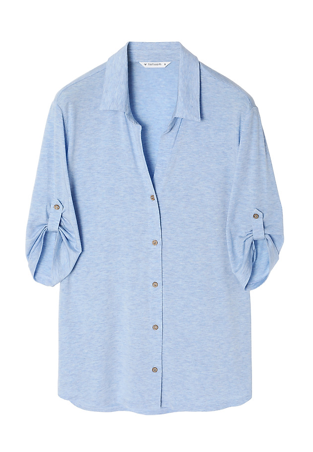 LADIES’ SHIRT WITH ROLLED-UP SLEEVES - TETI 1 LADIES’ SHIRT WITH ROLLED-UP SLEEVES - TETI 1 NIEBIESKI 6