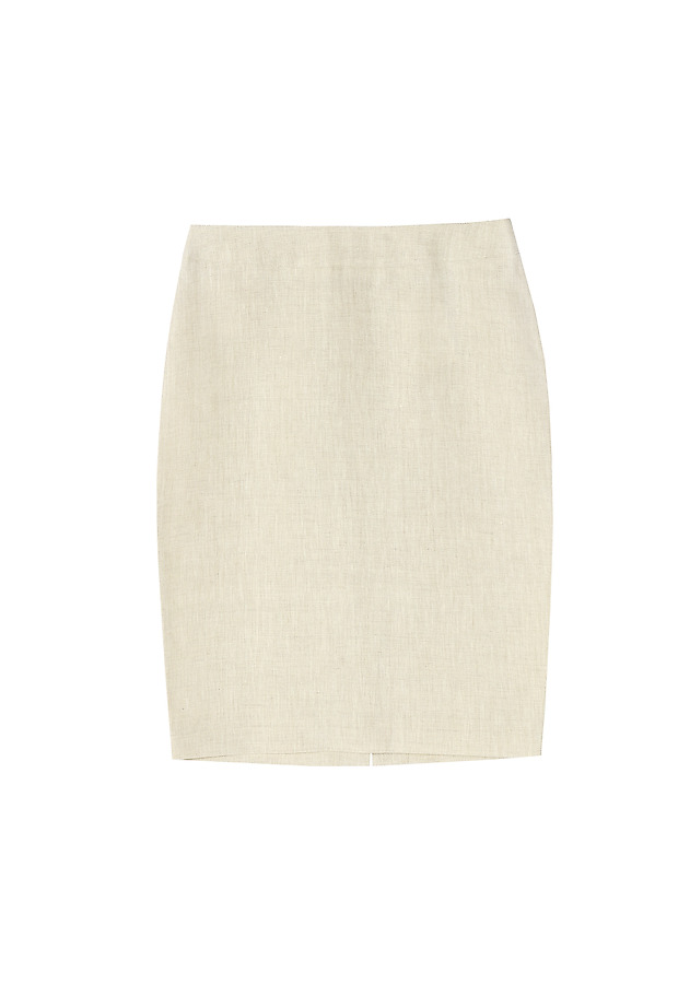 LINEN PENCIL SKIRT PARMA LINEN PENCIL SKIRT PARMA BEŻOWY 4