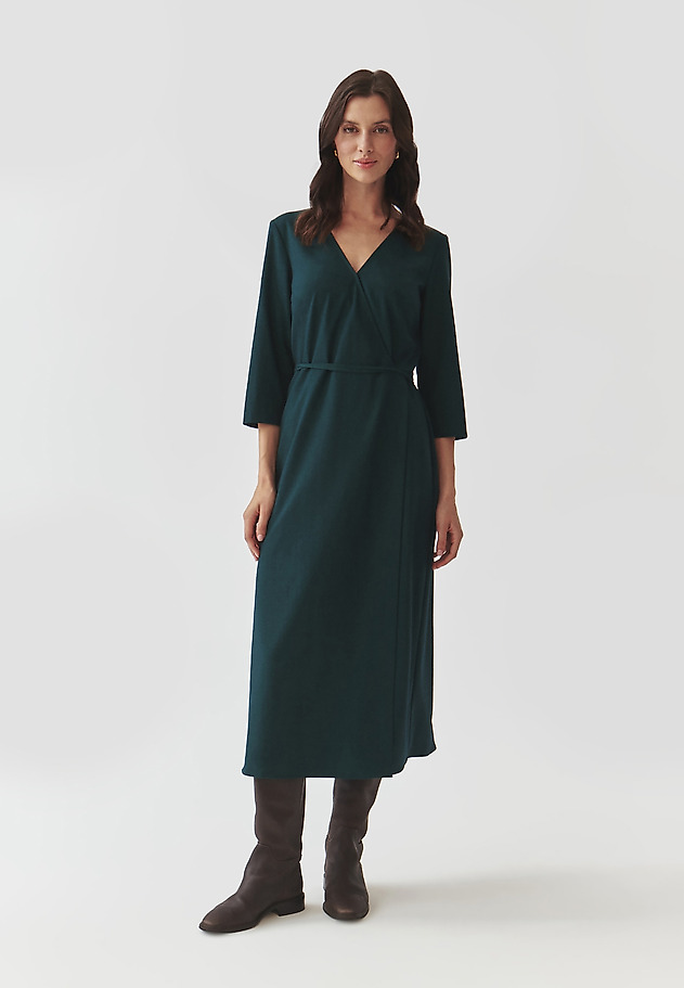 FABRIC DRESS WITH ENVELOPE CUT — ZEREWIANA FABRIC DRESS WITH ENVELOPE CUT — ZEREWIANA ZIELONY 2