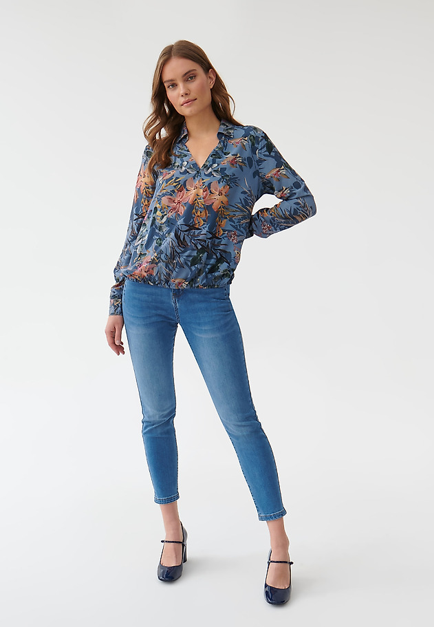 LADIES’ STRIPED BLOUSE IN FLORAL PATTERN SASENAK LADIES’ STRIPED BLOUSE IN FLORAL PATTERN SASENAK MULTICOLOR 2