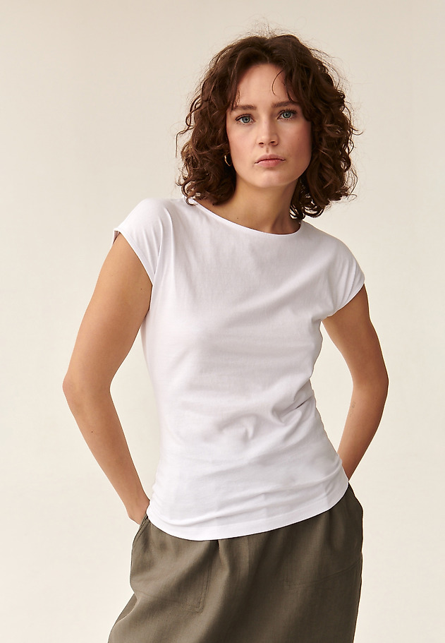 LADIES' T-SHIRT WITH KIMONO-STYLE SLEEVES AMANDA 7 LADIES' T-SHIRT WITH KIMONO-STYLE SLEEVES AMANDA 7 WHITE 1