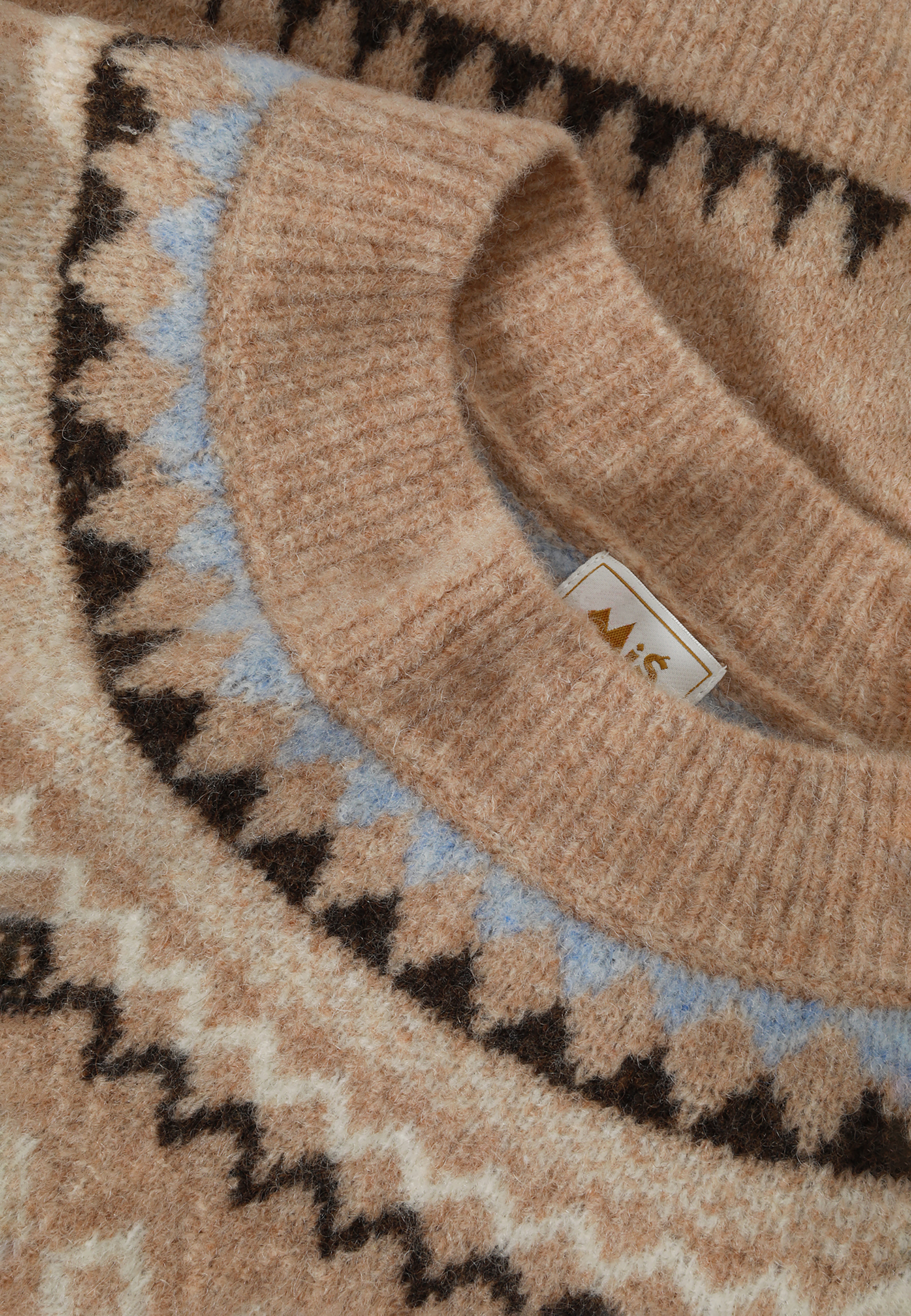 WEŁNIANY SWETER DAMSKI Z FINEZYJNYM WZOREM — ALICE MULTIKOLOR 2