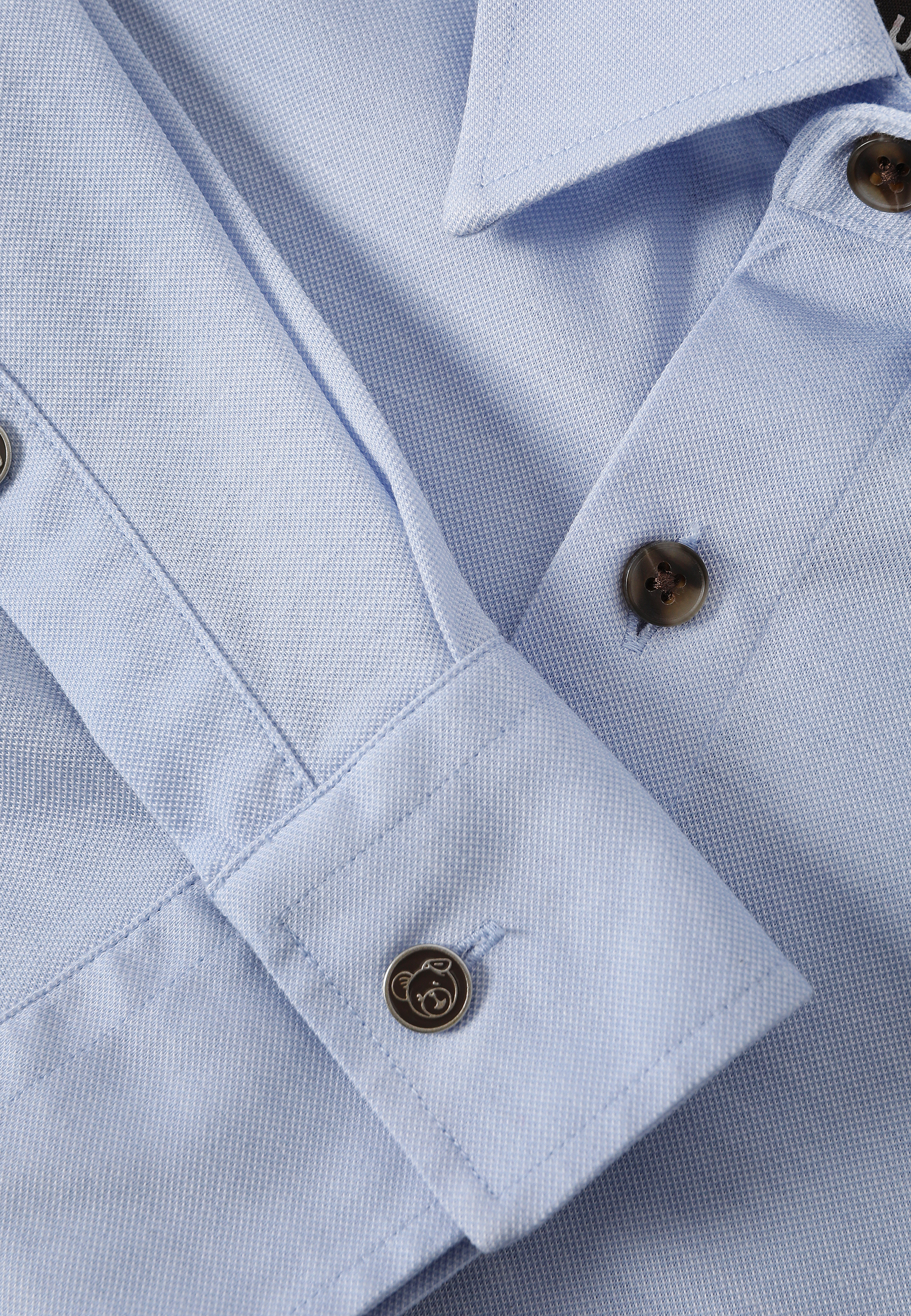 BAWEŁNIANA KOSZULA MĘSKA - MARLO SLIM NIEBIESKI 2