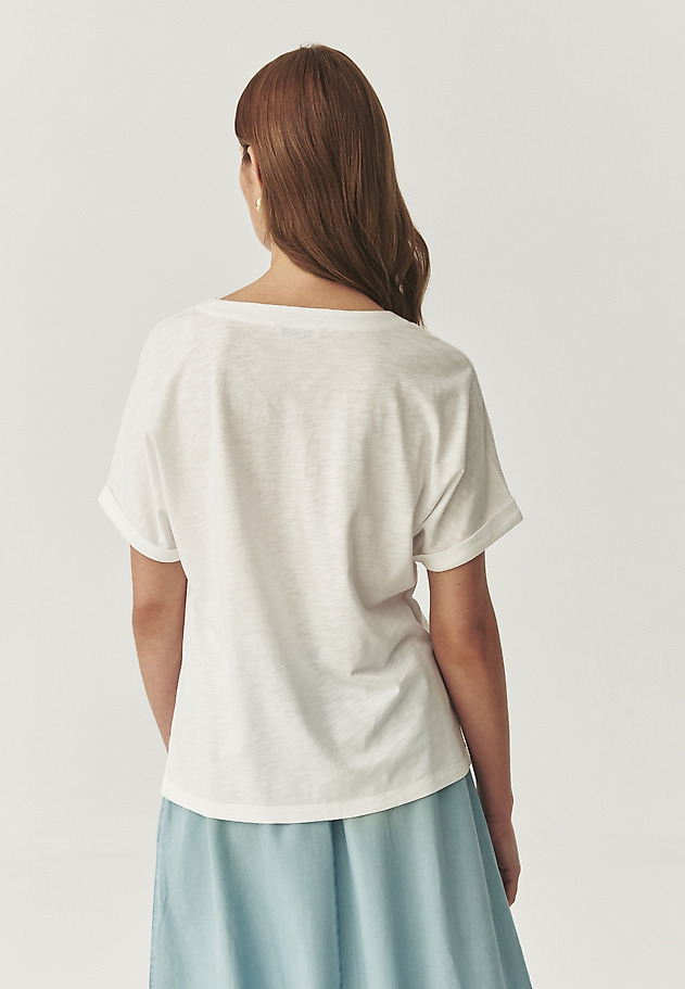 CASUAL BLOUSE IN COTTON - POLINEZJA CASUAL BLOUSE IN COTTON - POLINEZJA BIAŁY 3