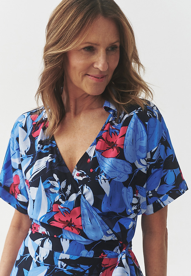 ENVELOPE PATTERNED VISCOSE DRESS - ZERWI ENVELOPE PATTERNED VISCOSE DRESS - ZERWI MULTIKOLOR 4