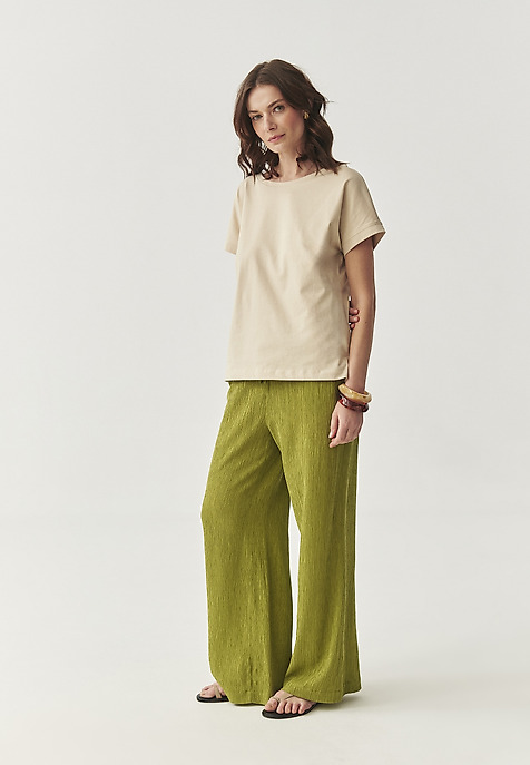 TRICOU DIN BUMBAC LARG - ANOKO 1 BEJ 2