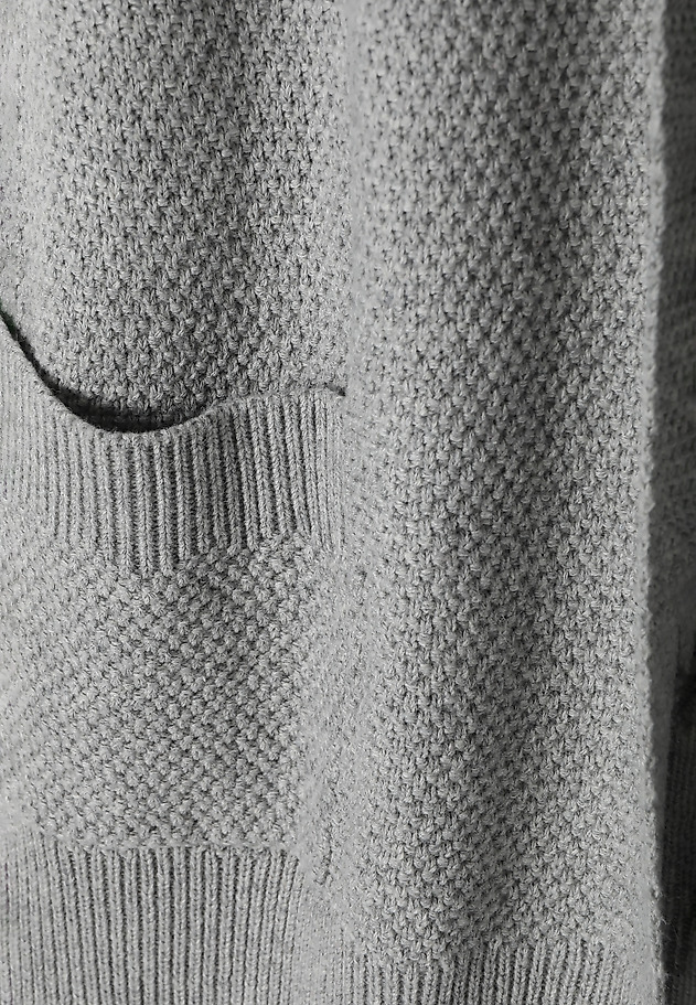PULOVER DE DAMĂ LUNG, STRUCTURAL, TIP CARDIGAN - PULOVER PULOVER DE DAMĂ LUNG, STRUCTURAL, TIP CARDIGAN - PULOVER GRI 7