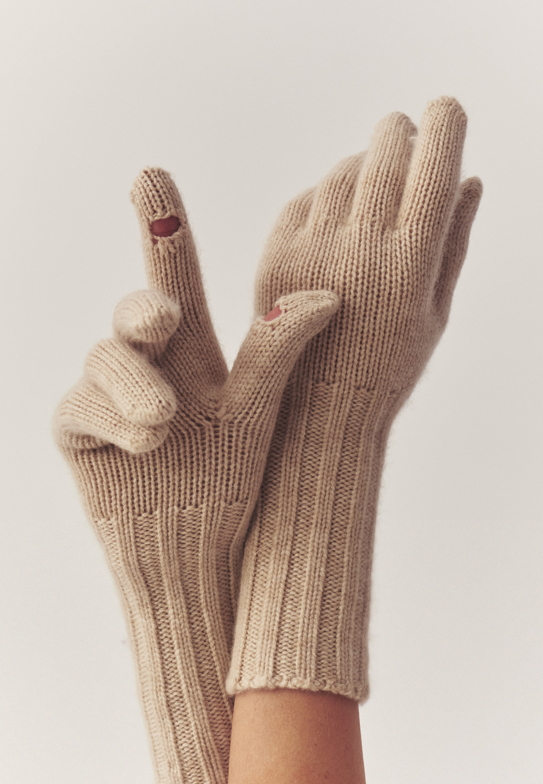 RUKAVICE Z VLNY A KAŠMÍRU – VELAR BÉŽOVÁ 2